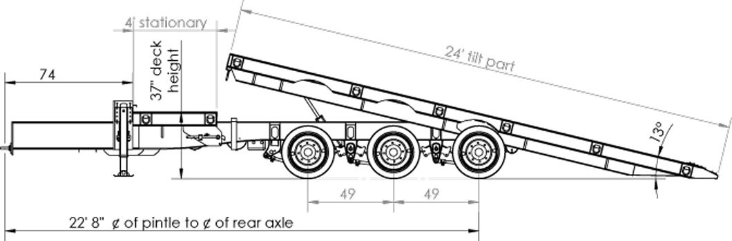 50k trailer line drawing